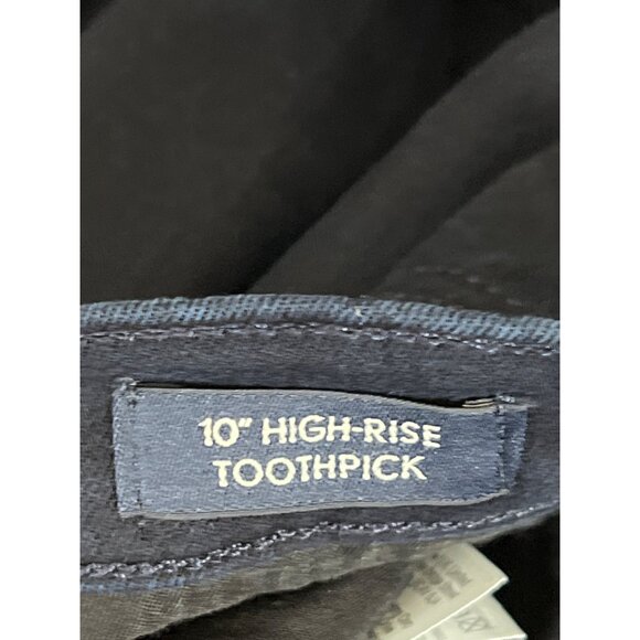 J.Crew Toothpick High Rise Skinny Jeans 25 10" Dark Wash Stretch - Picture 6 of 13